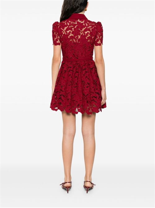 Lace mini dress SELF PORTRAIT | PF25112SBURGUNDY